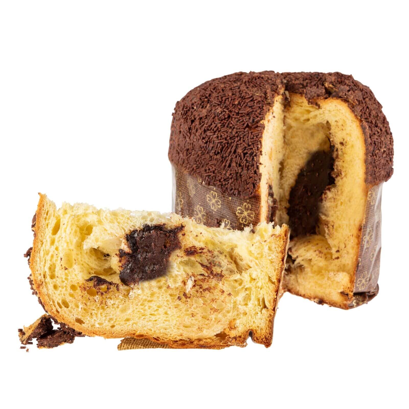 panettone artigianale testa di moro tagliato